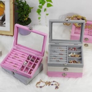 Velvet decorative jewelry box